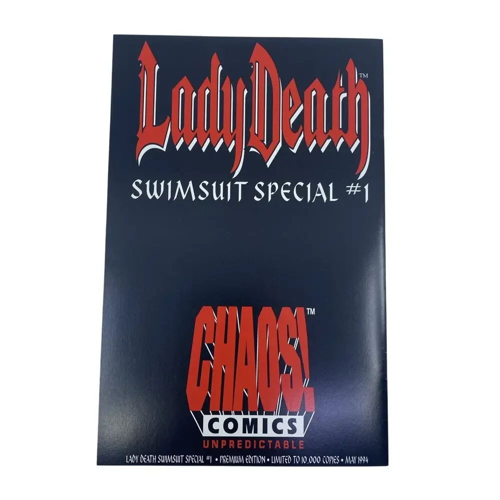 Lady Death Swimsuit Special #1 Premium Red Velvet DF Signed COA Chaos